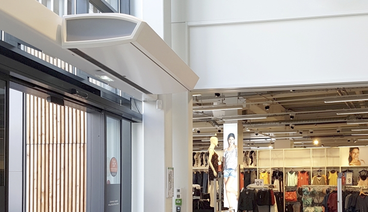 Luchtgordijn voor winkels en horeca