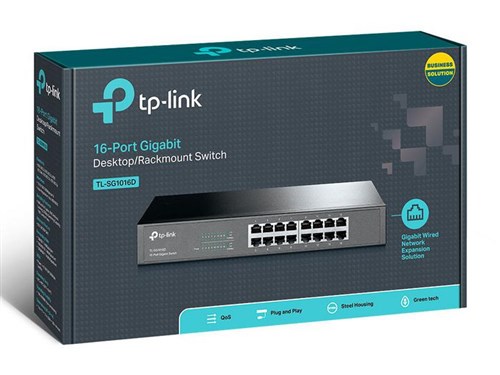TP-Link 16-port, Gigabit Ethernet, Full-Duplex, Auto MDI/MDI