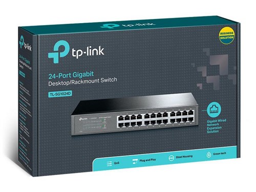 TP-Link 24-port, Gigabit Ethernet, Full-Duplex, Auto MDI/MDI