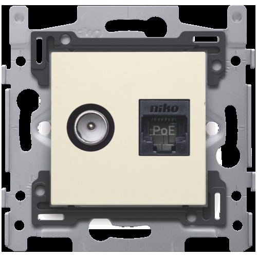 Combinatie coax met RJ45-aansluiting UTP Cat. 6A, klaar voor