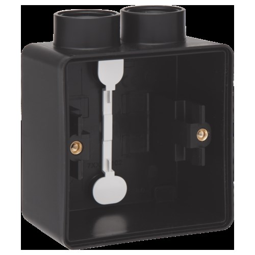 Spuitwaterdichte enkelvoudige opbouwdoos met één tweevoudige