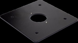 Poedergelakte grondplaat voor spuitwaterdichte tuinpaaltjes,