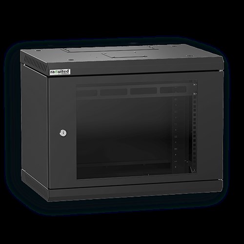 RAQUITED 19" WALL-MOUNTED BLACK 8U