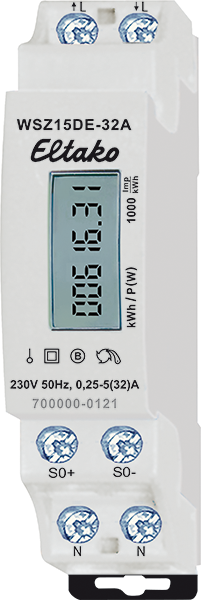 Electronische LCD-energiemeter tot 32A geen MID