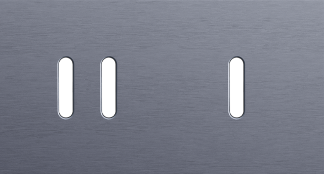 Tweevoudige afdekplaat, horizontaal 71 mm centerafstand, voo