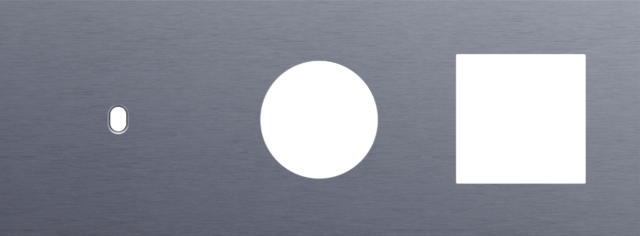 Drievoudige afdekplaat, horizontaal 71 mm centerafstand,voor