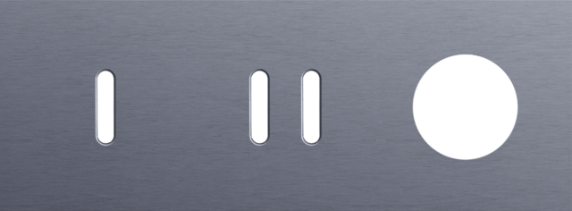 Drievoudige afdekplaat, horizontaal 71 mm centerafstand,voor