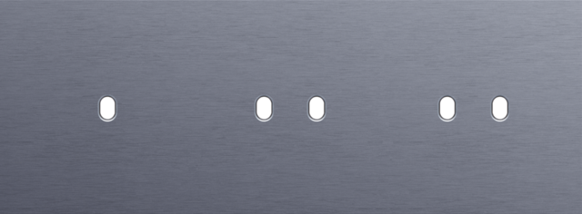 Drievoudige afdekplaat, horizontaal 71 mm centerafstand,voor