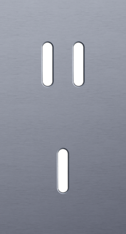 Tweevoudige afdekplaat, verticaal 71 mm centerafstand, voor