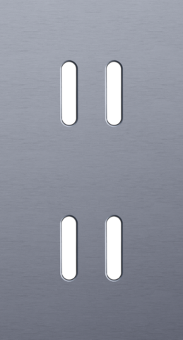 Tweevoudige afdekplaat, verticaal 71 mm centerafstand, voor