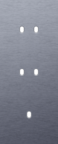 Drievoudige afdekplaat, verticaal 60 mm centerafstand, voor