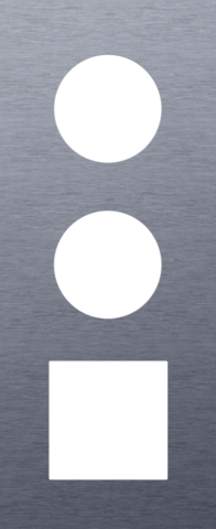 Drievoudige afdekplaat, verticaal 60 mm centerafstand, voor