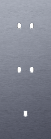 Drievoudige afdekplaat, verticaal 71 mm centerafstand, voor