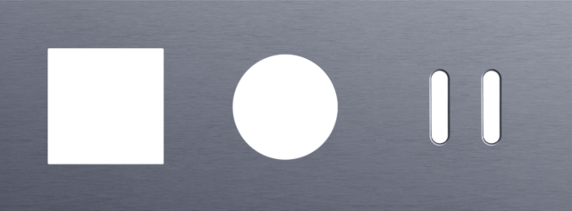 Drievoudige afdekplaat, horizontaal 71 mm centerafstand,voor