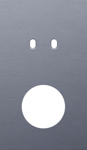 Tweevoudige afdekplaat, verticaal 60 mm centerafstand, voor