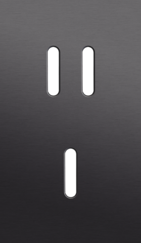 Tweevoudige afdekplaat, verticaal 60 mm centerafstand, voor