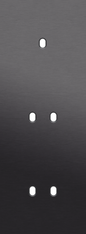Drievoudige afdekplaat, verticaal 71 mm centerafstand, voor