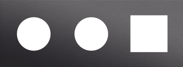 Drievoudige afdekplaat, horizontaal 71 mm centerafstand,voor