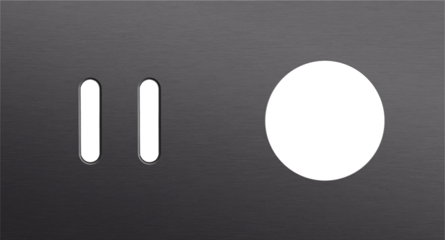 Tweevoudige afdekplaat, horizontaal 71 mm centerafstand, voo