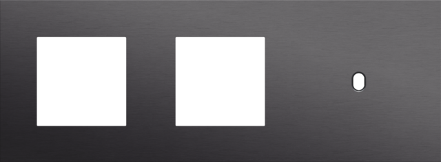 Drievoudige afdekplaat, horizontaal 71 mm centerafstand,voor