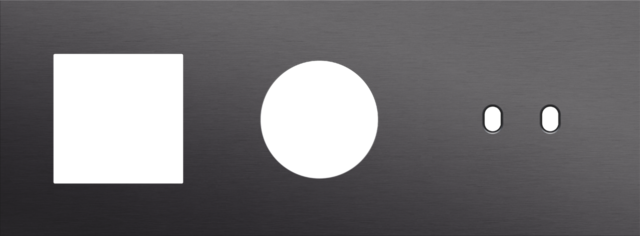 Drievoudige afdekplaat, horizontaal 71 mm centerafstand,voor