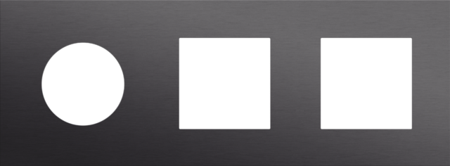 Drievoudige afdekplaat, horizontaal 71 mm centerafstand,voor