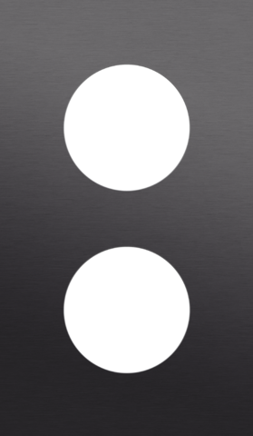 Tweevoudige afdekplaat, 60 mm centerafstand, voor twee stopc