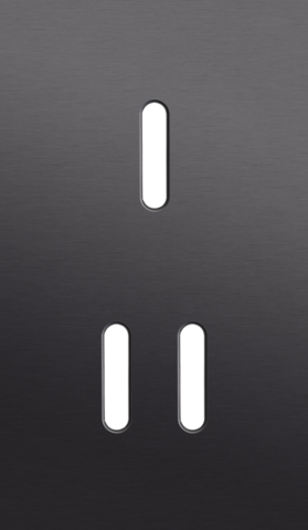 Tweevoudige afdekplaat, verticaal 60 mm centerafstand, voor