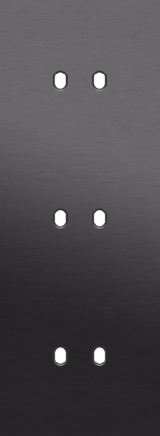 Drievoudige afdekplaat, verticaal 71 mm centerafstand, voor