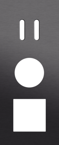 Drievoudige afdekplaat, verticaal 60 mm centerafstand, voor