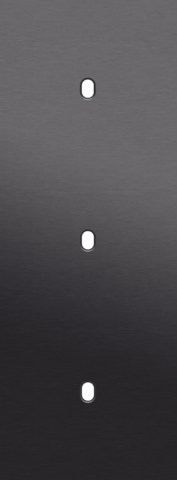 Drievoudige afdekplaat, verticaal 71 mm centerafstand, voor