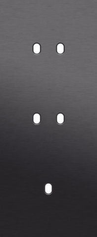 Drievoudige afdekplaat, verticaal 60 mm centerafstand, voor