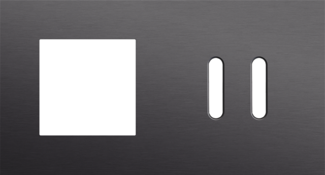 Tweevoudige afdekplaat, horizontaal 71 mm centerafstand,voor