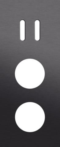 Drievoudige afdekplaat, verticaal 60 mm centerafstand, voor