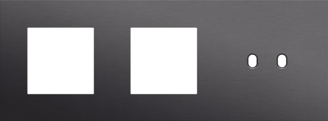 Drievoudige afdekplaat, horizontaal 71 mm centerafstand,voor