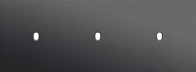 Drievoudige afdekplaat, horizontaal 71 mm centerafstand,voor