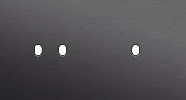 Tweevoudige afdekplaat, horizontaal 71 mm centerafstand, voo