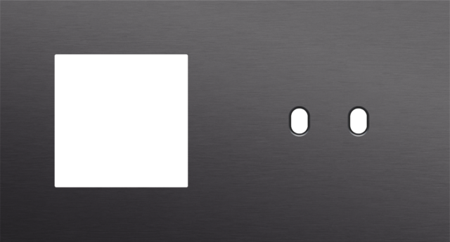 Tweevoudige afdekplaat, horizontaal 71 mm centerafstand,voor