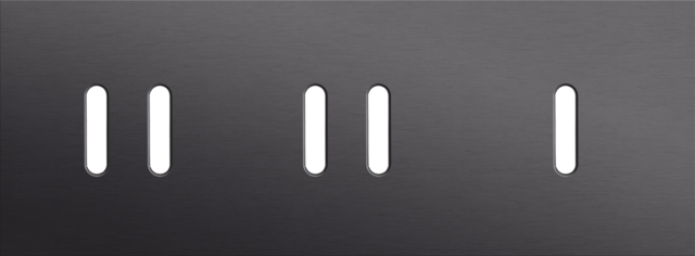 Drievoudige afdekplaat, horizontaal 71 mm centerafstand,voor