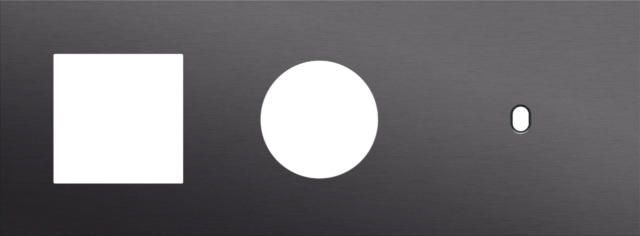 Drievoudige afdekplaat, horizontaal 71 mm centerafstand,voor