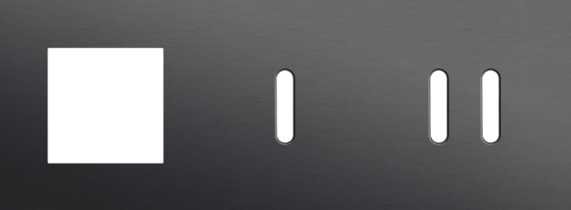 Drievoudige afdekplaat, horizontaal 71 mm centerafstand,voor