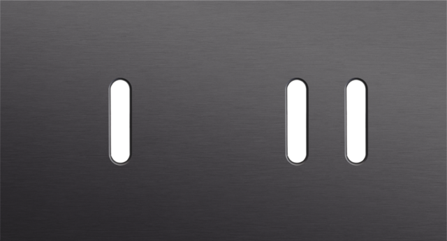 Tweevoudige afdekplaat, horizontaal 71 mm centerafstand, voo