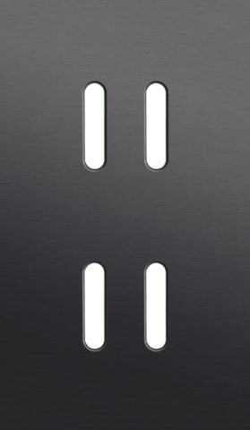 Tweevoudige afdekplaat, verticaal 60 mm centerafstand, voor