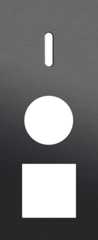 Drievoudige afdekplaat, verticaal 60 mm centerafstand, voor