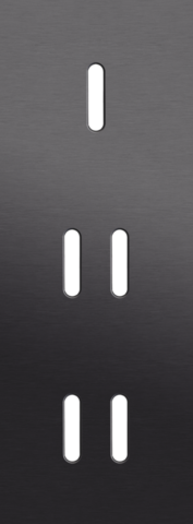 Drievoudige afdekplaat, verticaal 71 mm centerafstand, voor