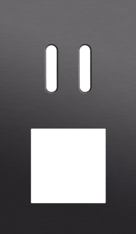 Tweevoudige afdekplaat, verticaal 60 mm centerafstand, voor