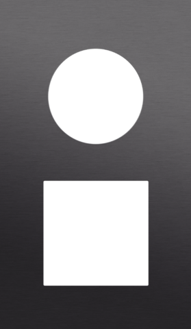 Tweevoudige afdekplaat, verticaal 60 mm centerafstand, voor