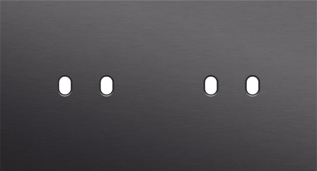 Tweevoudige afdekplaat, horizontaal 71 mm centerafstand, voo