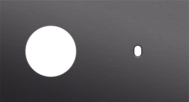 Tweevoudige afdekplaat, horizontaal 71 mm centerafstand, voo