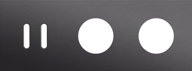 Drievoudige afdekplaat, horizontaal 71 mm centerafstand, voo